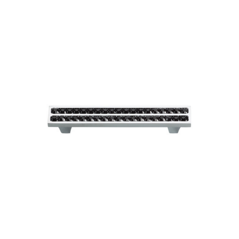 Rosa Drawer Handle - Black Crystal