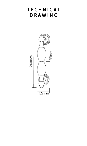 Bebek Pull Handle - Transparent Crystal
