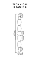 Bebek Pull Handle, 40 cm, Transparent Crystal